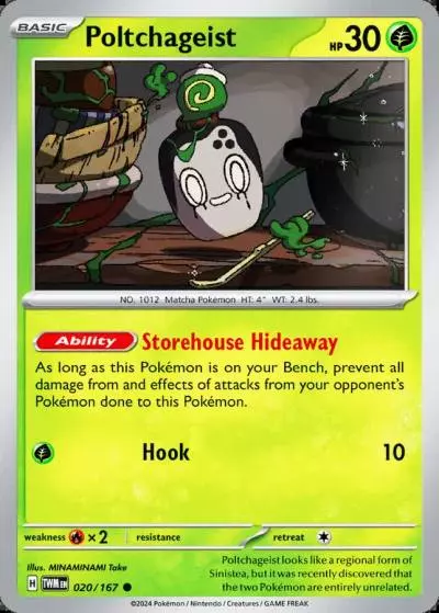 Poltchageist 20/167 Twilight Masquerade Pokemon card