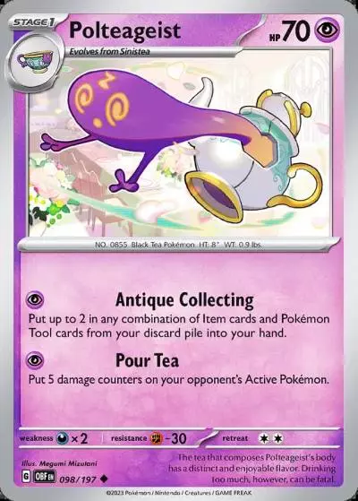 Polteageist 98/197 Obsidian Flames Pokemon card