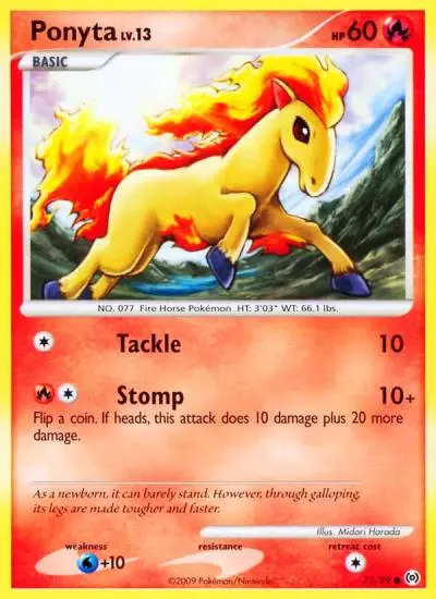 Ponyta 72/99 Arceus Pokemon card