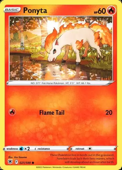 Ponyta 21/189 Astral Radiance Pokemon card