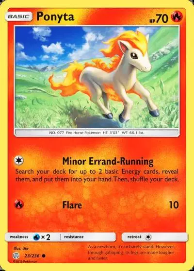 Ponyta 23/236 Cosmic Eclipse Pokemon card
