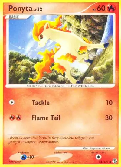 Ponyta 94/130 Diamond & Pearl Pokemon card