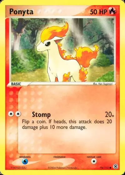 Ponyta 76/112 FireRed & LeafGreen Pokemon card