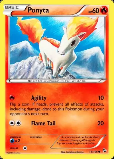 Ponyta 14/106 Flashfire Pokemon card