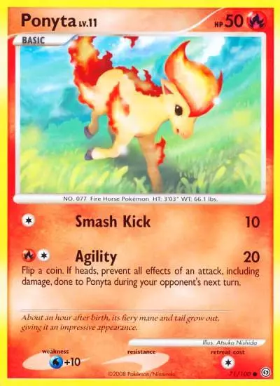 Ponyta 71/100 Stormfront Pokemon card