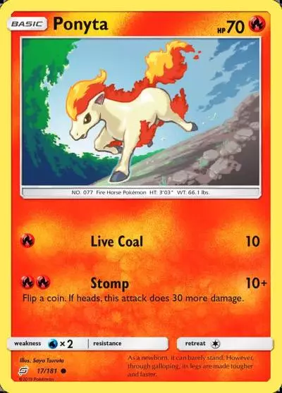 Ponyta 17/181 Team Up Pokemon card