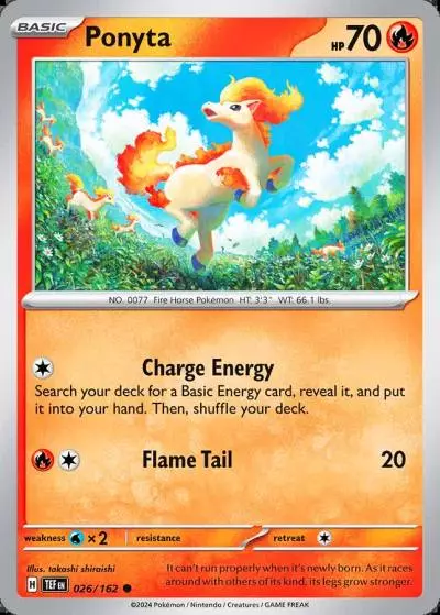 Ponyta 26/162 Temporal Forces Pokemon card