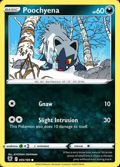 Poochyena 95/189 Astral Radiance Pokemon card