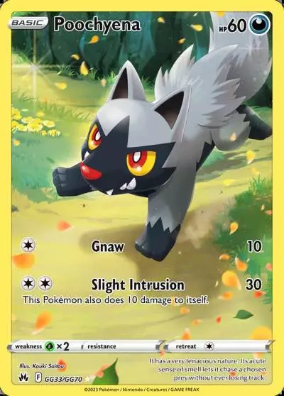 Poochyena GG33/70 Crown Zenith Galarian Gallery Pokemon card