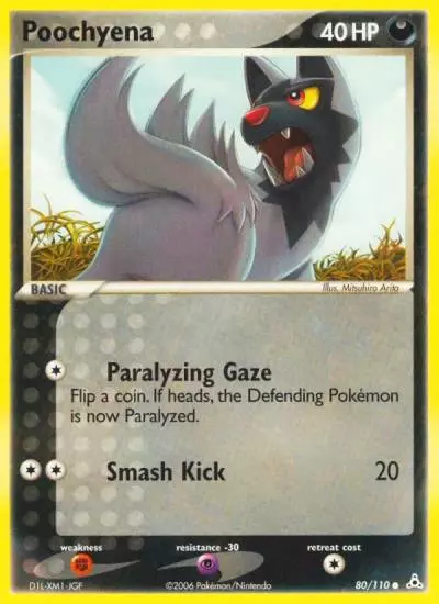 Poochyena 80/110 Holon Phantoms Pokemon card
