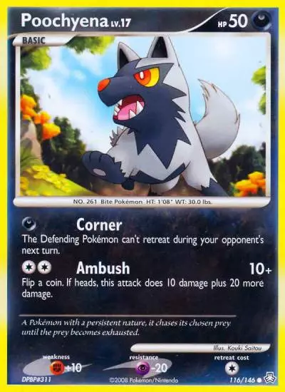 Poochyena 116/146 Legends Awakened Pokemon card