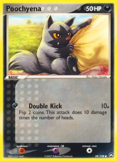 Poochyena 58/108 Power Keepers Pokemon card