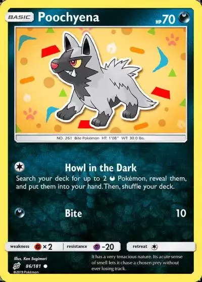 Poochyena 86/181 Team Up Pokemon card