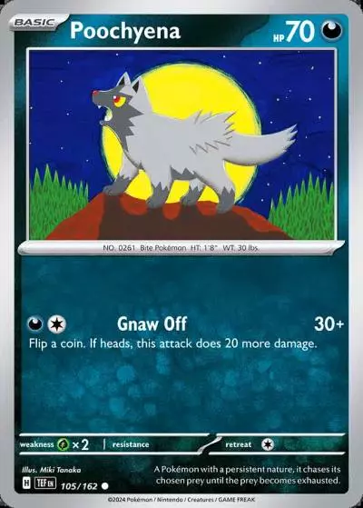 Poochyena 105/162 Temporal Forces Pokemon card