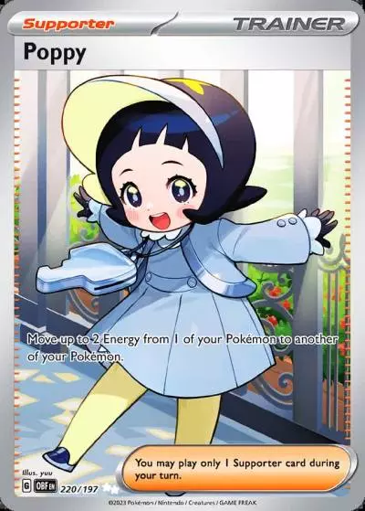 Poppy 220/197 Obsidian Flames Pokemon card