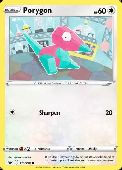 Porygon 116/198 Chilling Reign Pokemon card