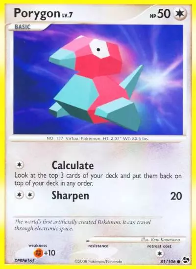 Porygon 81/106 Great Encounters Pokemon card