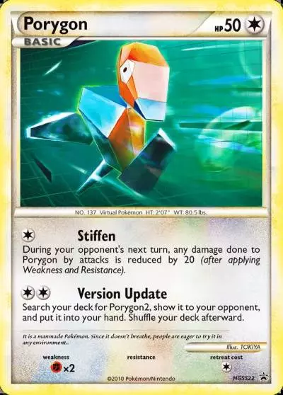 Porygon HGSS22/25 HGSS Black Star Promos Pokemon card