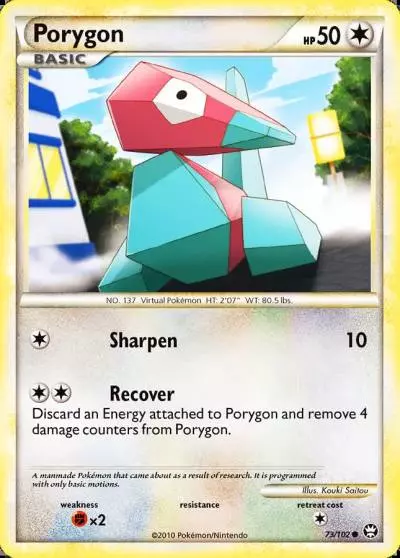Porygon 73/102 HS—Triumphant Pokemon card