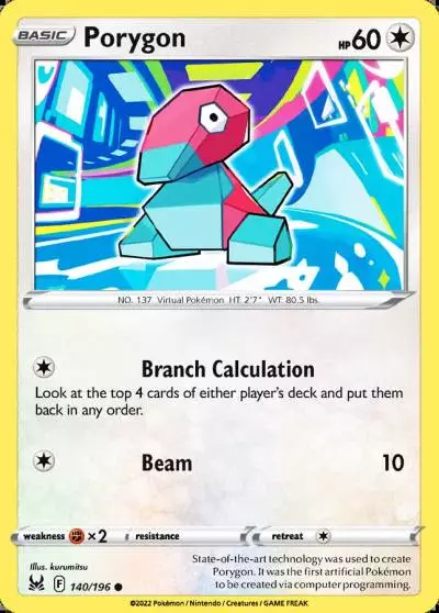 Porygon 140/196 Lost Origin Pokemon card