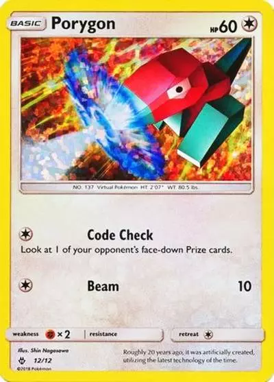Porygon 12/12 McDonald's Collection 2018 Pokemon card
