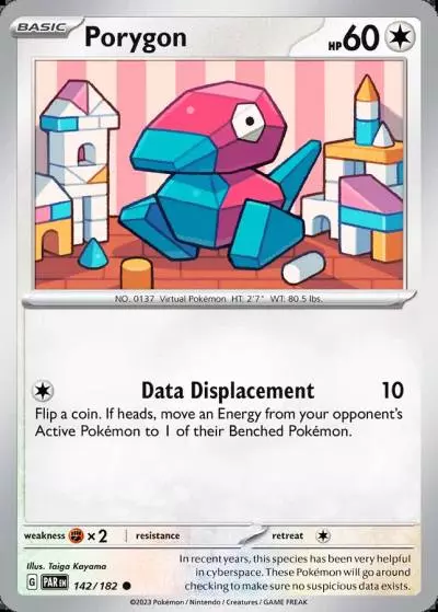 Porygon 142/182 Paradox Rift Pokemon card