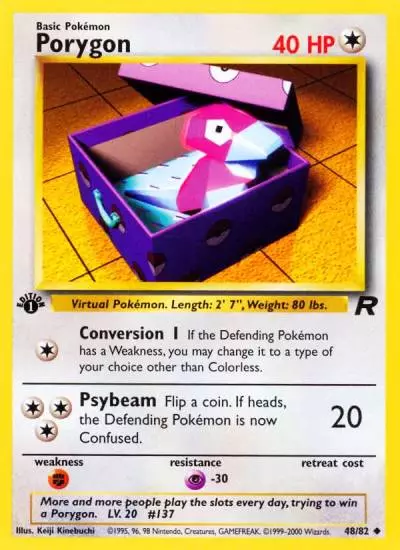 Porygon 48/82 Team Rocket Pokemon card