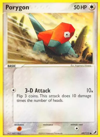 Porygon 69/115 Unseen Forces Pokemon card