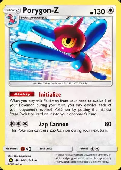 Porygon-Z 105a/147 Burning Shadows Pokemon card