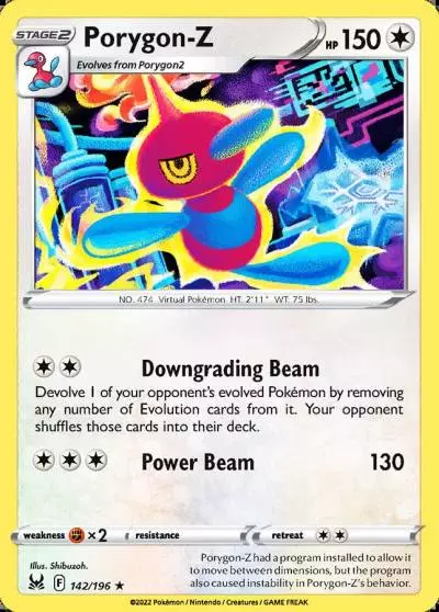 Porygon-Z 142/196 Lost Origin Pokemon card