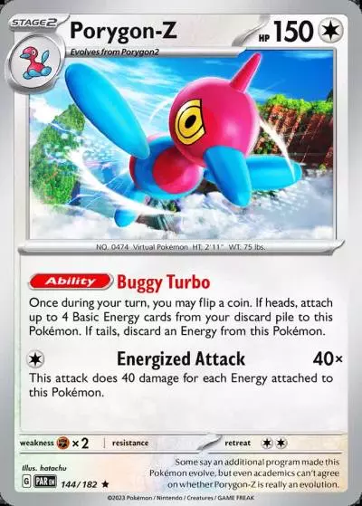 Porygon-Z 144/182 Paradox Rift Pokemon card