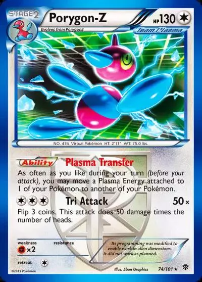Porygon-Z 74/101 Plasma Blast Pokemon card