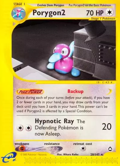 Porygon2 28/147 Aquapolis Pokemon card