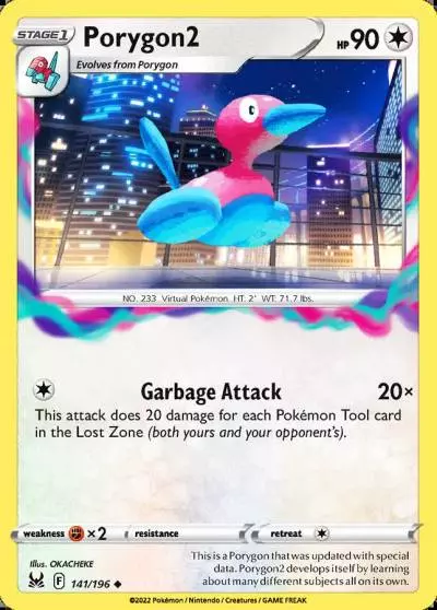 Porygon2 141/196 Lost Origin Pokemon card