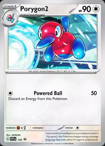 Porygon2 138/165 Scarlet & Violet Black Star Promos Pokemon card