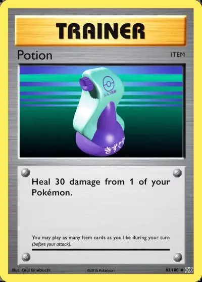 Potion 83/108 Evolutions Pokemon card