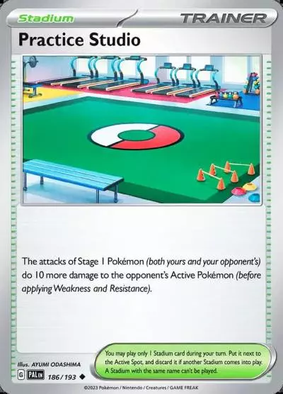 Practice Studio 186/193 Paldea Evolved Pokemon card