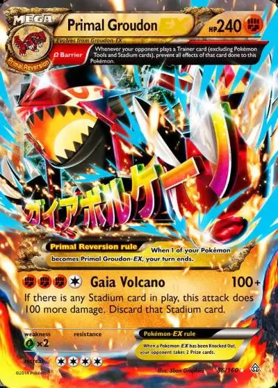 Primal Groudon-EX 86/160 Primal Clash Pokemon card