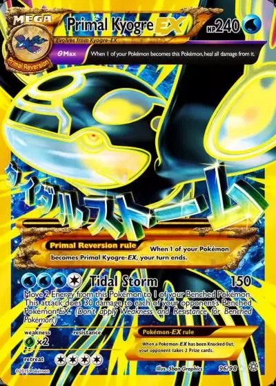 Primal Kyogre-EX 96/98 Ancient Origins Pokemon card
