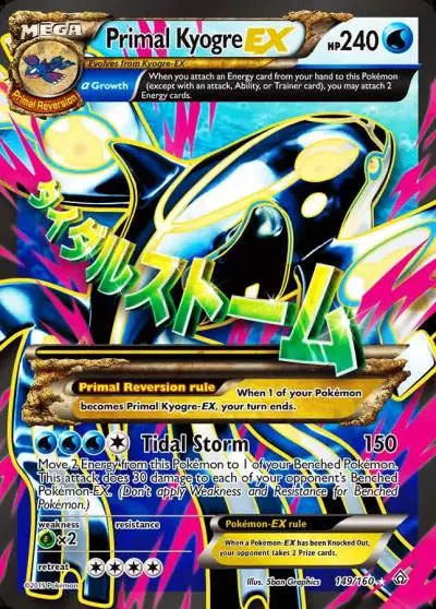 Primal Kyogre-EX 149/160 Primal Clash Pokemon card