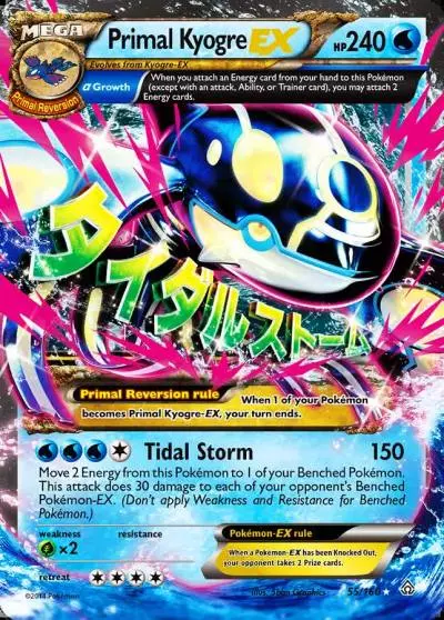 Primal Kyogre-EX 55/160 Primal Clash Pokemon card