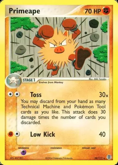 Primeape 28/112 FireRed & LeafGreen Pokemon card