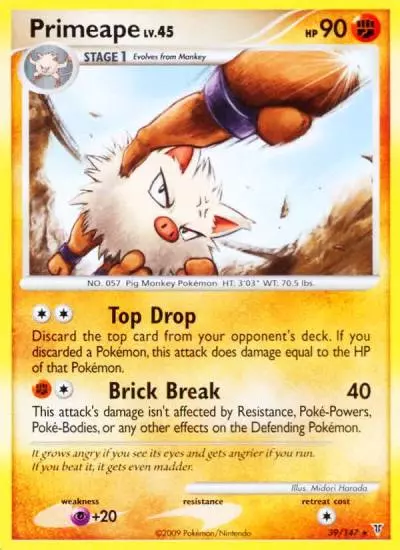 Primeape 39/147 Supreme Victors Pokemon card