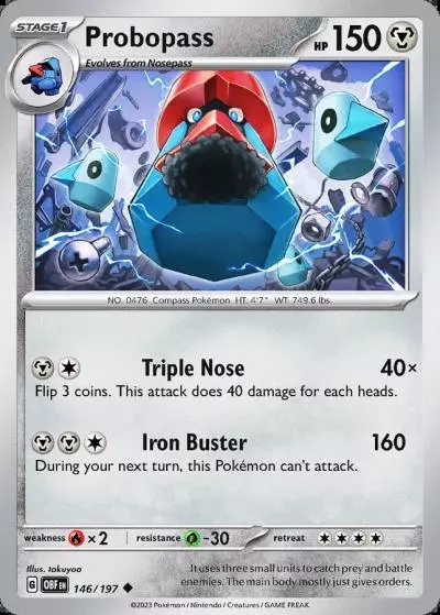 Probopass 146/197 Obsidian Flames Pokemon card