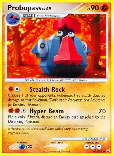 Probopass 60/127 Platinum Pokemon card