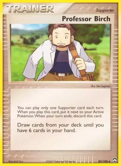 Professor Birch 80/108 Power Keepers Pokemon card