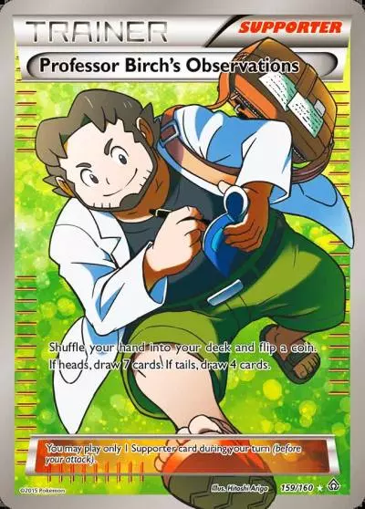 Professor Birch's Observations 159/160 Primal Clash Pokemon card