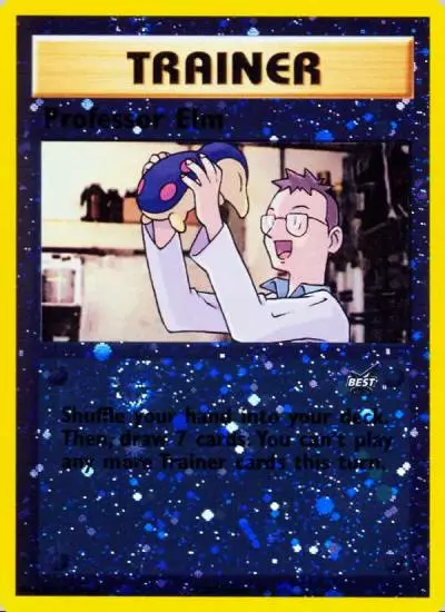 Professor Elm 3/9 Best of Game Pokemon card