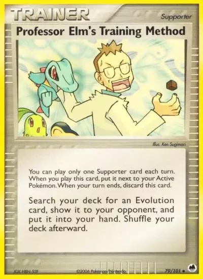 Professor Elm's Training Method 79/101 Dragon Frontiers Pokemon card