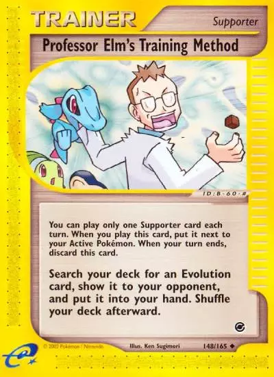 Professor Elm's Training Method 148/165 Expedition Base Set Pokemon card